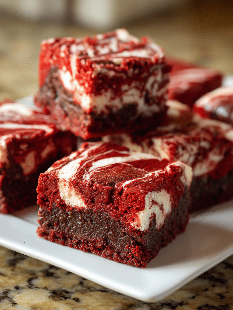 Red Velvet Cheesecake Brownies Recipe - Recipe Image