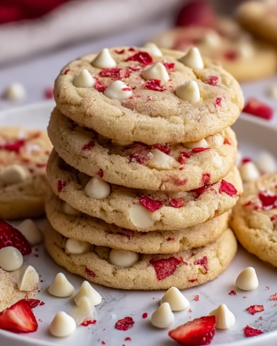 Irresistible Valentine’s Strawberry White Chocolate Cookies Recipe - Recipe Image